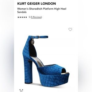 Kurt Geiger velvet platform heel NWOT
